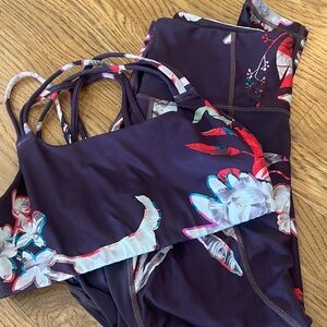Athleta Elation leggings and matching bra